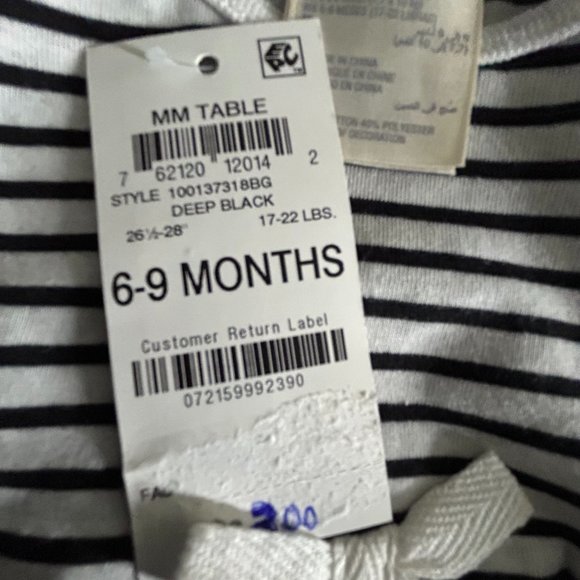 FIRST IMPRESSIONS GIRLS COLLECTION TOP DEEP BLACK 6-9 MONTHS - Picture 5 of 6